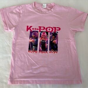 K-POP Graphic Kids' Tee in Light Pink